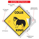 Collie Xing (Crossing) Dog Signs or Sticker-3