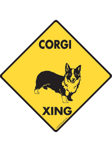 Corgi Xing Sign or Sticker