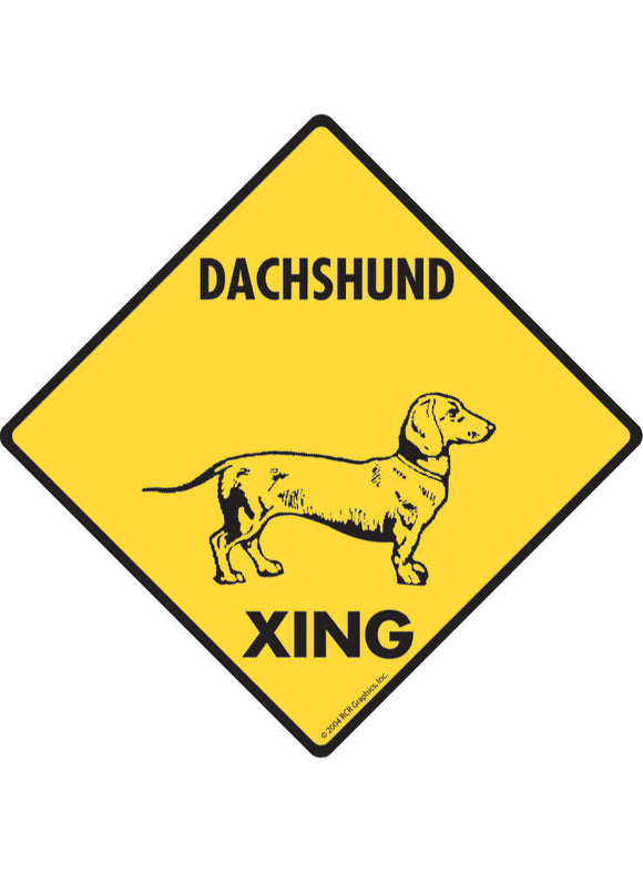Dachshund Xing Sign or Sticker