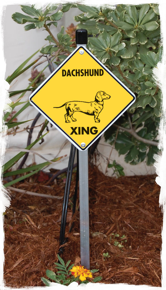 Dachshund Xing (Crossing) Dog Signs or Sticker
