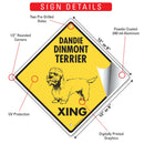 Dandie Dinmont Terrier Xing (Crossing) Dog Signs or Sticker-3