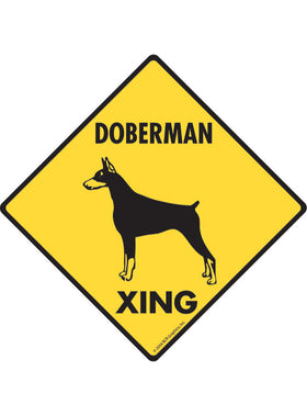 Doberman Xing Sign or Sticker