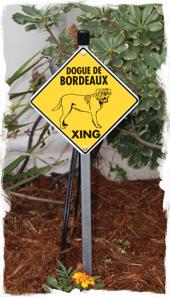 Dogue De Bordeaux Xing (Crossing) Dog Signs or Sticker