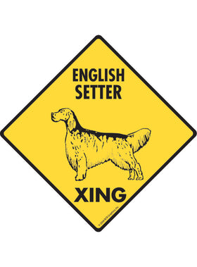 English Setter Xing Sign or Sticker