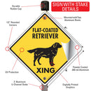 Flat-Coated Retriever Xing (Crossing) Dog Signs or Sticker-4