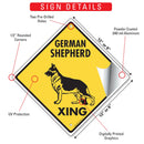 German Shepherd Xing (Crossing) Dog Signs or Sticker-3