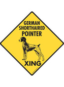 German Shorthaired Pointer Xing Sign or Sticker