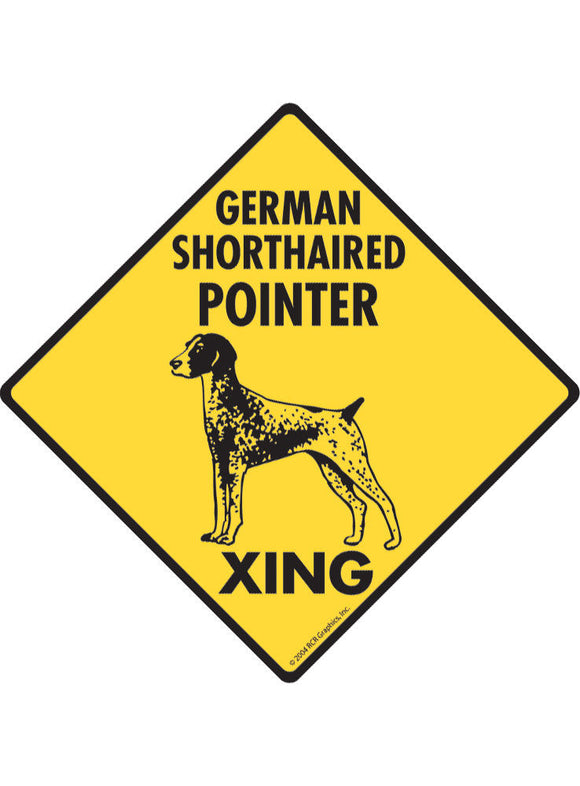 German Shorthaired Pointer Xing Sign or Sticker