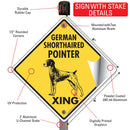 German Shorthaired Pointer Xing (Crossing) Dog Signs or Sticker-4