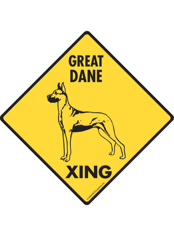 Great Dane Xing Sign or Sticker