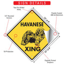Havanese Xing (Crossing) Dog Signs or Sticker-3