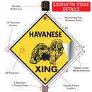 Havanese Xing (Crossing) Dog Signs or Sticker-4