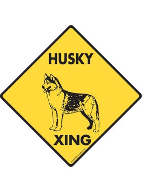 Husky Xing Sign or Sticker