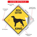Irish Setter Xing (Crossing) Dog Signs or Sticker-3