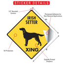 Irish Setter Xing (Crossing) Dog Signs or Sticker-2