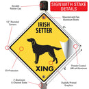 Irish Setter Xing (Crossing) Dog Signs or Sticker-4