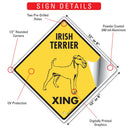 Irish Terrier Xing (Crossing) Dog Signs or Sticker-3
