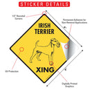 Irish Terrier Xing (Crossing) Dog Signs or Sticker-2