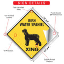 Irish Water Spaniel Xing (Crossing) Dog Signs or Sticker-3