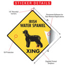 Irish Water Spaniel Xing (Crossing) Dog Signs or Sticker-2