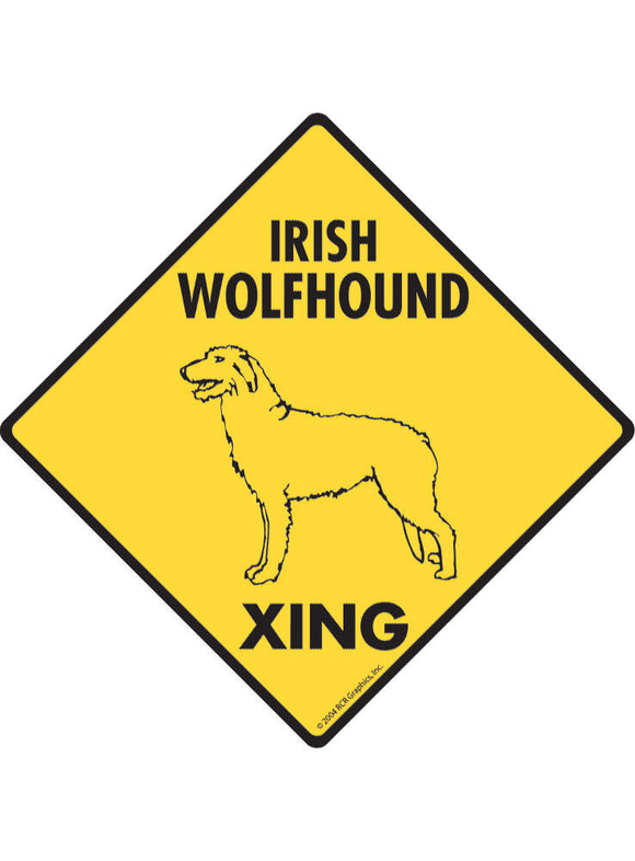 Irish Wolfhound Xing Sign or Sticker