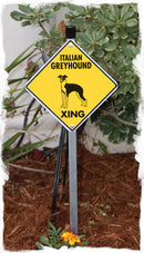 Italian Greyhound Xing (Crossing) Dog Signs or Sticker-5