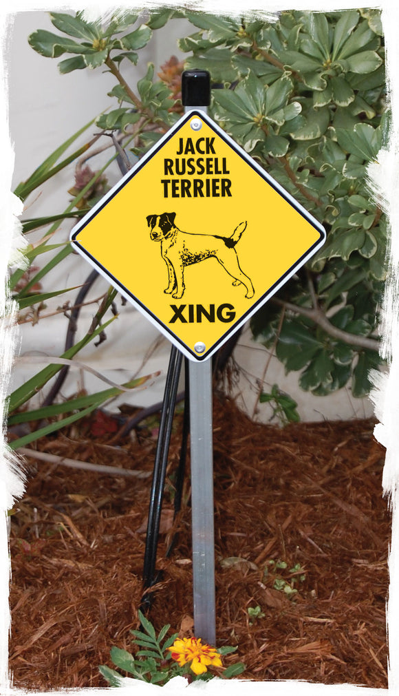 Jack Russell Terrier Xing (Crossing) Dog Signs or Sticker