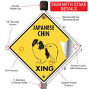 Japanese Chin Xing (Crossing) Dog Signs or Sticker-4