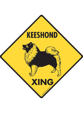 Keeshond Xing Sign or Sticker
