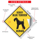 Kerry Blue Terrier Xing (Crossing) Dog Signs or Sticker-3