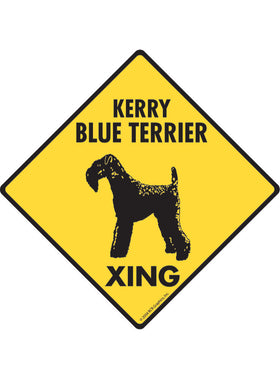 Kerry Blue Terrier Xing Sign or Sticker