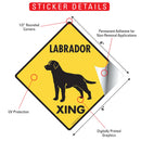 Labrador Retriever Xing (Crossing) Dog Signs or Sticker-2