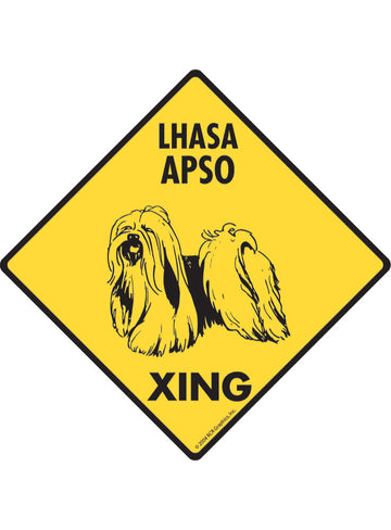 Lhasa Apso Xing Sign or Sticker