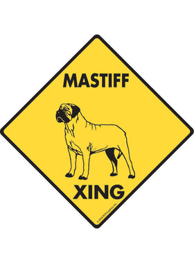 Mastiff Xing Sign or Sticker