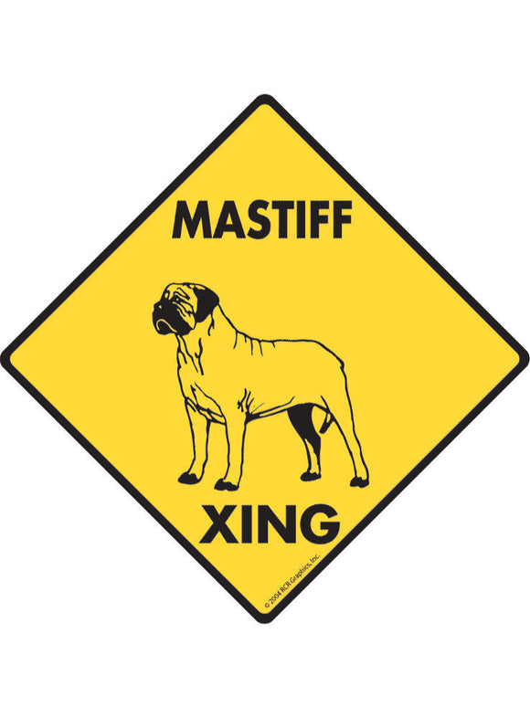 Mastiff Xing Sign or Sticker