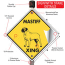Mastiff Xing (Crossing) Dog Signs or Sticker-4