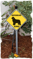 Newfoundland Xing (Crossing) Dog Signs or Sticker-5