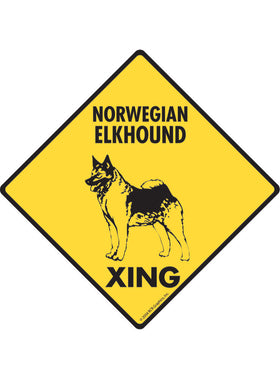 Norwegian Elkhound Xing Sign or Sticker