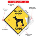 Pharaoh Hound Xing (Crossing) Dog Signs or Sticker-3