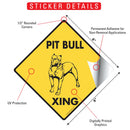Pit Bull Terrier Xing (Crossing) Dog Signs or Sticker-2