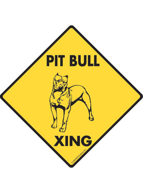 Pit Bull Xing Sign or Sticker