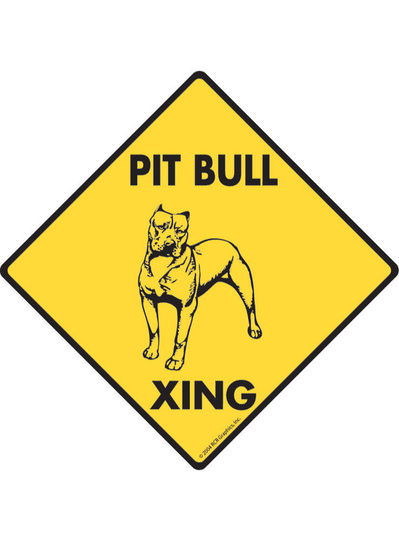Pit Bull Xing Sign or Sticker