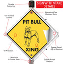 Pit Bull Terrier Xing (Crossing) Dog Signs or Sticker-4