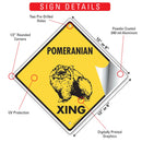 Pomeranian Xing (Crossing) Dog Signs or Sticker-3