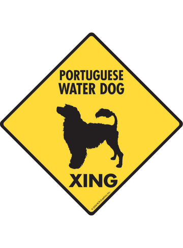 Portuguese Water Dog Xing Sign or Sticker