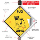 Pug Xing (Crossing) Dog Signs or Sticker-4