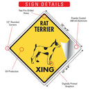 Rat Terrier Xing (Crossing) Dog Signs or Sticker-3