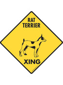 Rat Terrier Xing Sign or Sticker