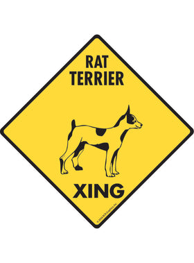 Rat Terrier Xing Sign or Sticker