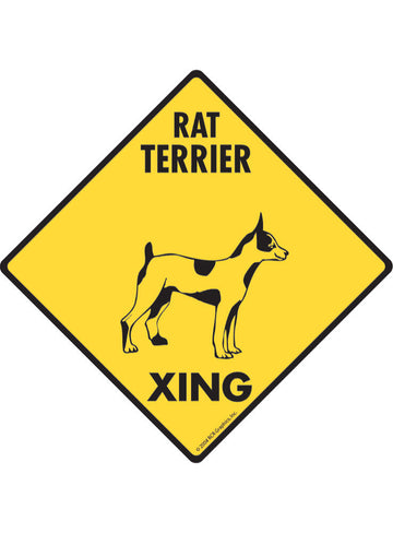 Rat Terrier Xing Sign or Sticker